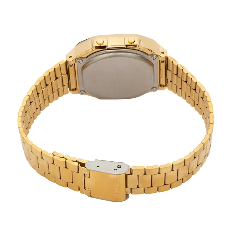 Casio Vintage Digital Gold-tone Grey Dial Unisex Watch- A168WG-9W